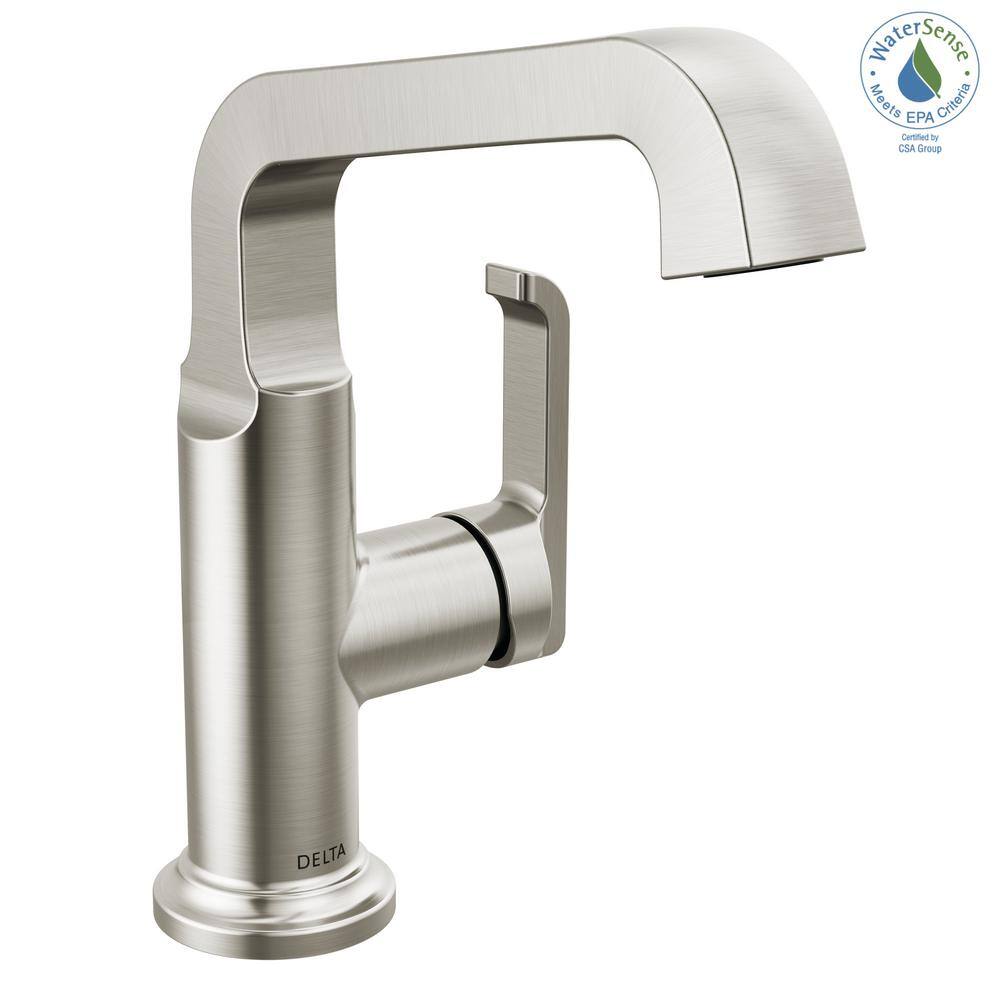 Tetra Brushed Nickel Single Handle Bathroom Faucet