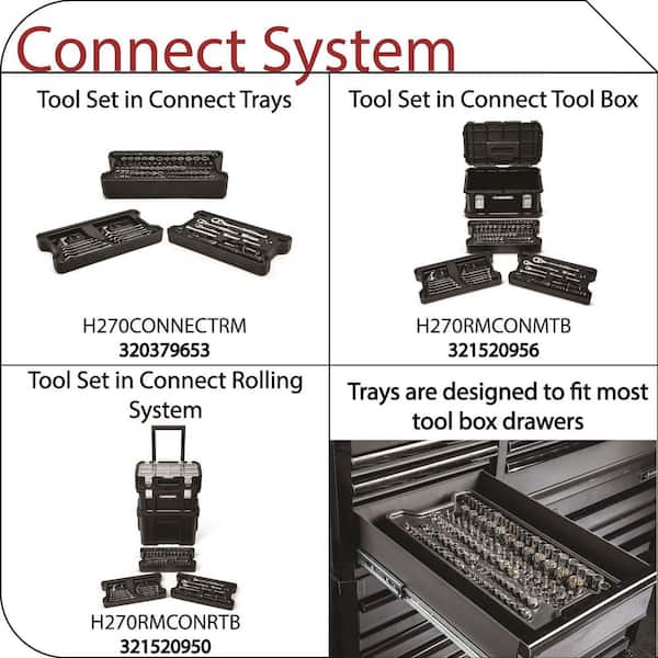 Husky H270CONNECTRM Mechanics Tool Set in Connect Trays (270-Piece) - 3
