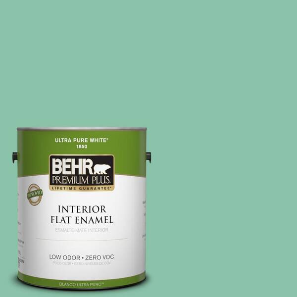 BEHR Premium Plus Home Decorators Collection 1-gal. #HDC-WR14-8 Spearmint Frosting Flat Enamel Interior Paint-DISCONTINUED