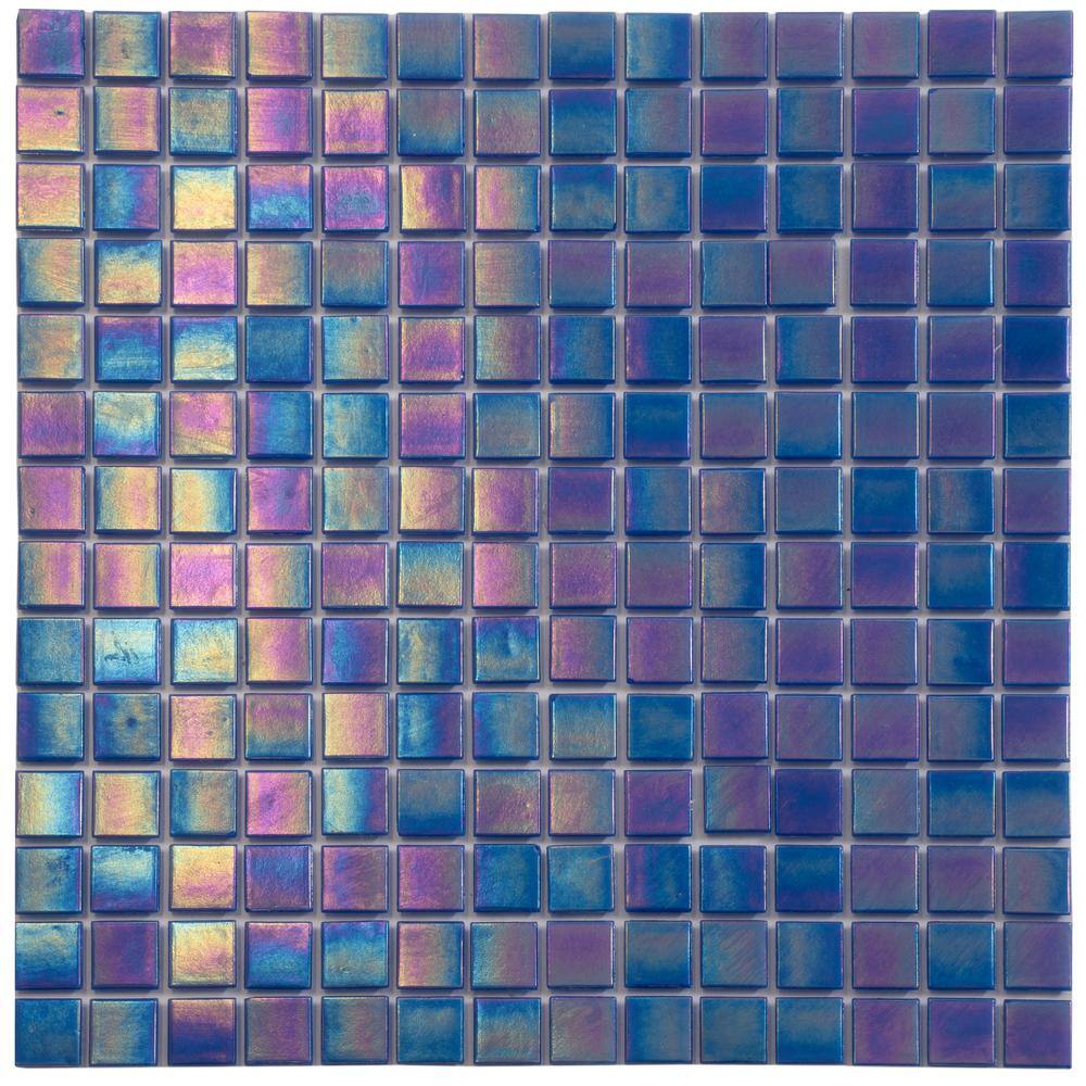 Royal Blue 12" x 12" Glossy Glass Mosaic Tile