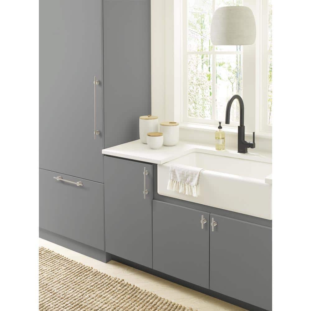 Modern Silver Champagne Aluminum Bar Cabinet Pull with Mounting Hardware