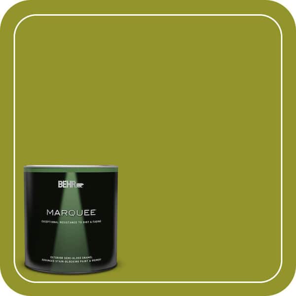 BEHR MARQUEE 1 qt. #P350-7 Lazy Lizard Semi-Gloss Enamel Exterior Paint & Primer