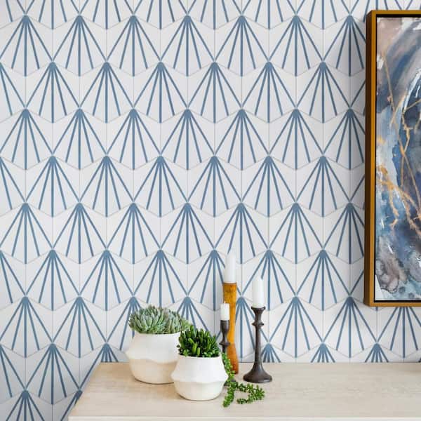 Horizon Dawn Hex Azul 7-3/4 in. x 9 in. Ceramic Floor and Wall Tile (8.88 sq. ft./Case)