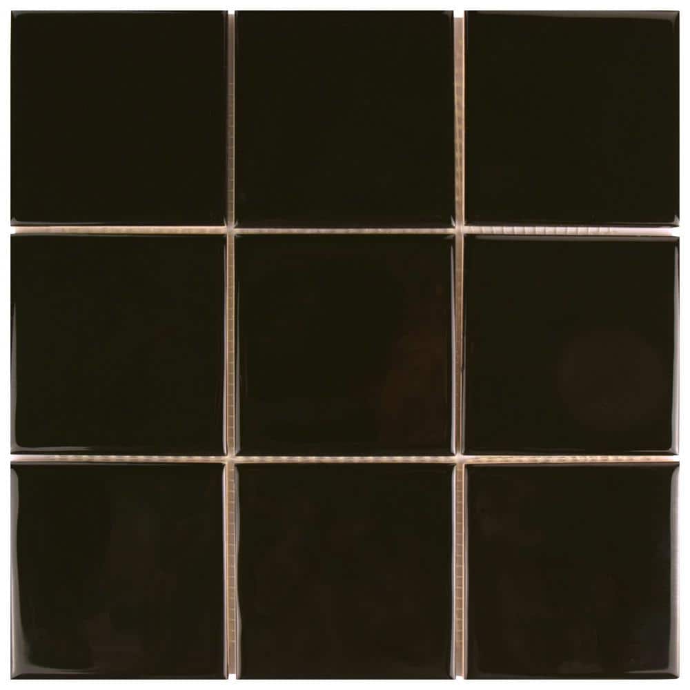 Twist Square Black Olive 6 in. x 6 in. Ceramic Mosaic Take Home Tile Sample price history on PriceWatchPro