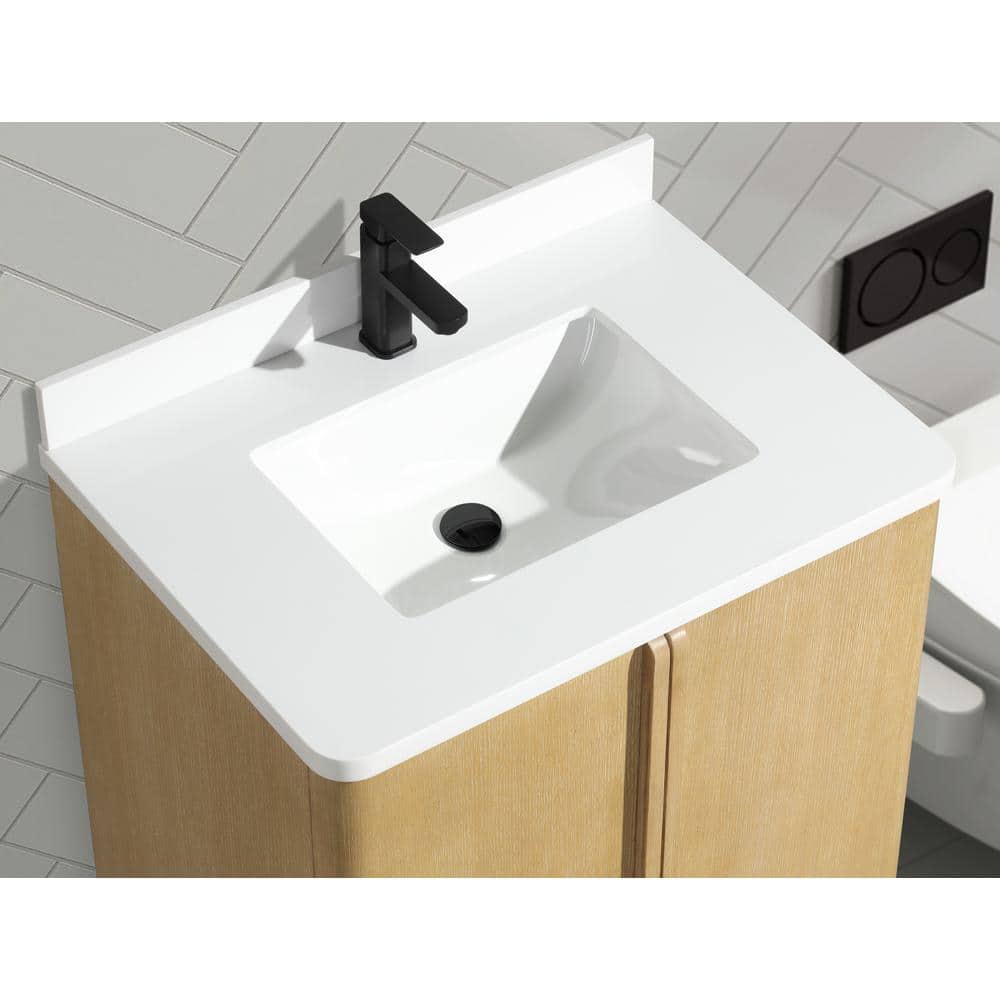 Lucas 30" Washed Oak Single Vanity with Quartz Top