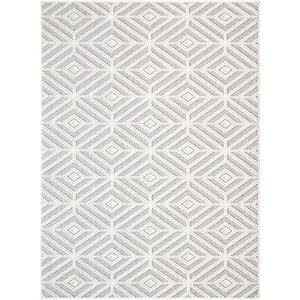 Bouclair Light Gray Argyle 8 ft. x 10 ft. Indoor Area Rug