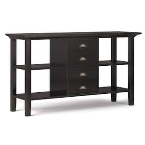Redmond Solid Wood 54 in. Wide Transitional Console Sofa Table in Hickory Brown