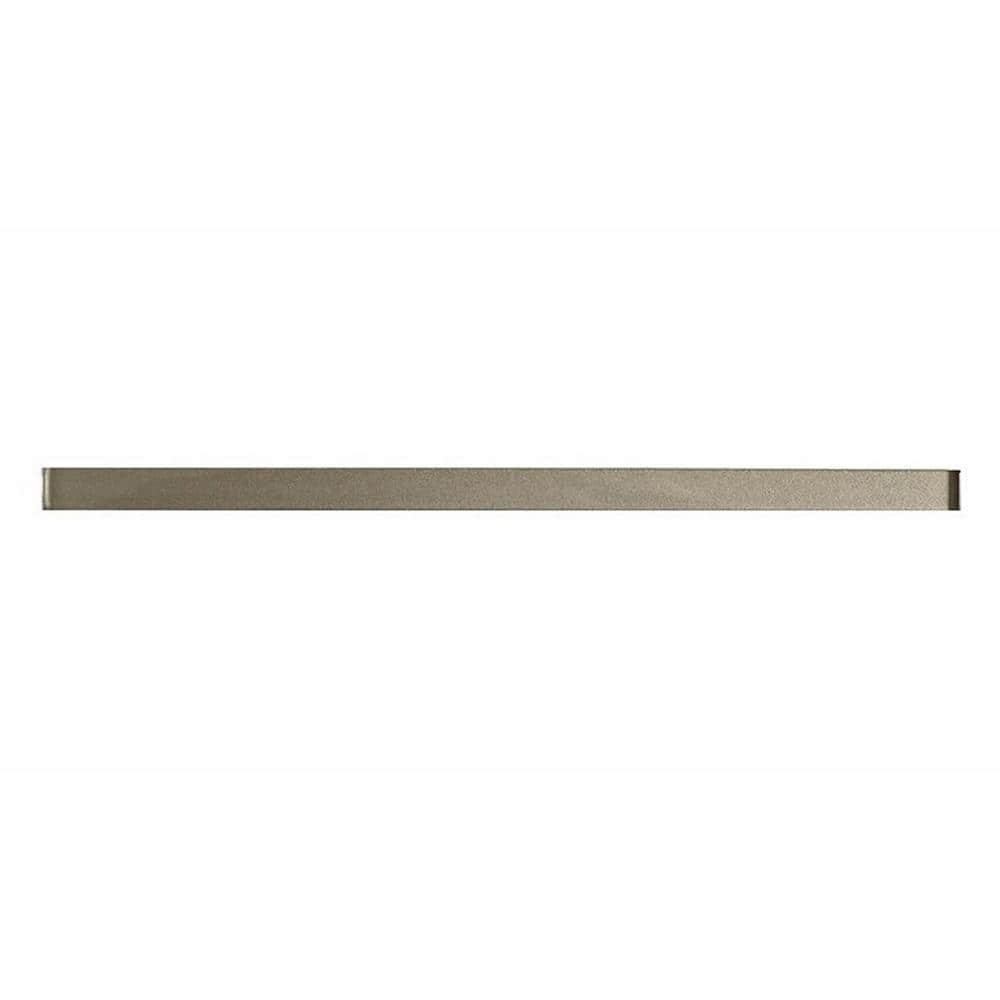 Apollo Tile Cosmos 0.6 in. x 12 in. Ash Gray Glass Glossy Pencil Liner ...