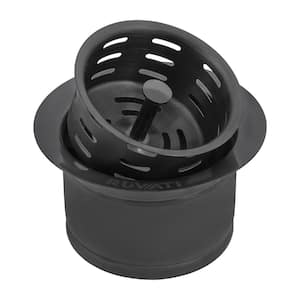 Gunmetal Black Garbage Disposal Flange with Deep Basket Strainer Single Pack For Kitchen Sinks