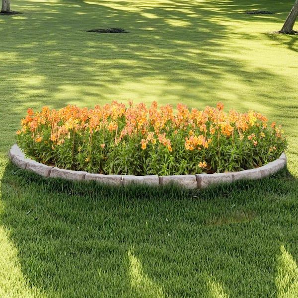 SVOPES 46.4 x 2.2 in. Beige Faux Stone Landscape Edging, Flexible