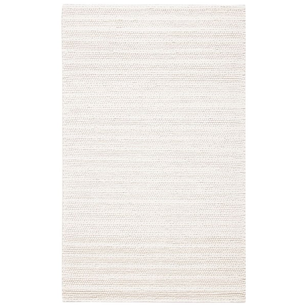 Natura 2 ft. x 3 ft. Ivory Basket Striped Area Rug