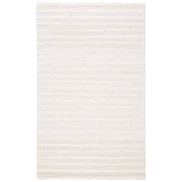 Natura 2 ft. x 4 ft. Ivory Basket Striped Area Rug