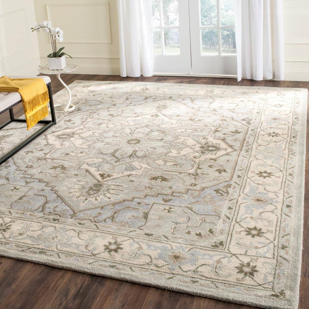 Handmade Heritage Gray Wool 9' x 12' Tufted Area Rug