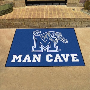 Memphis Man Cave Blue 3 ft. x 3.5 ft. All-Star Area Rug