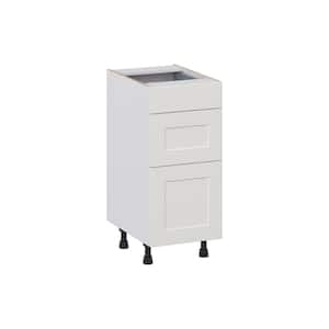 Littleton Painted Gray Recessed Assembled 15 in. W x 34.5 in. H x 21 in. D Vanity 3 Drawers Base Kitchen Cabinet