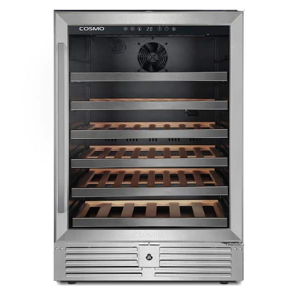 48-Bottle Stainless Steel 24 in. Single Zone Compressor Wine Cooler
