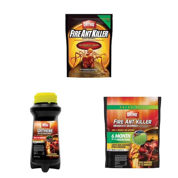 Fire Ant Killer Mound Treatment 3 lb and Orthene Fire Ant Killer 12 oz and Broadcast Granules 13 lb Combo