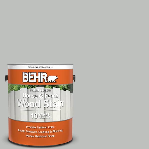 BEHR 1 gal. #SC-365 Cape Cod Gray Solid Color House and Fence Exterior Wood Stain