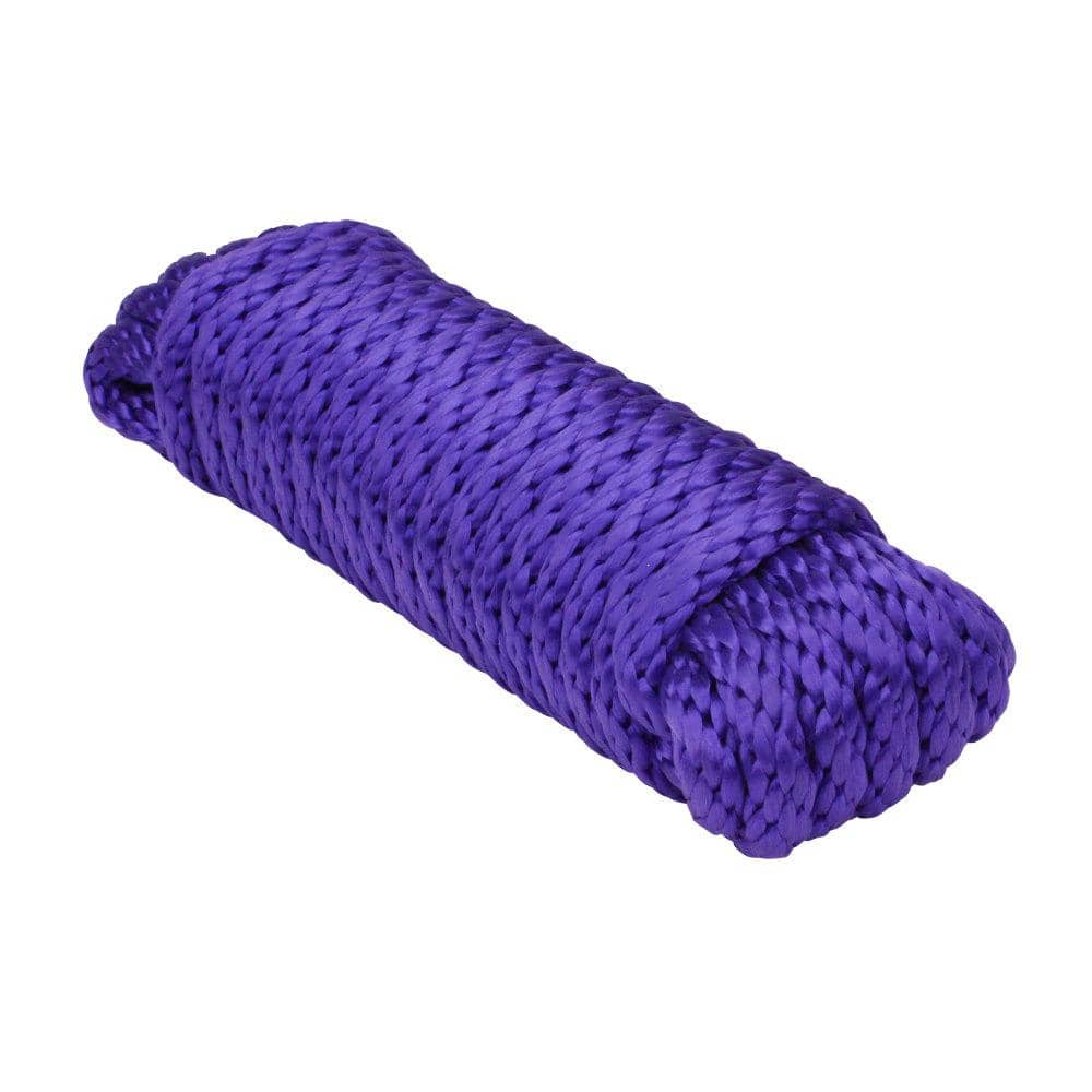 Extreme Max Solid Braid MFP Utility Rope - Purple 3008.0247 - The Home Depot