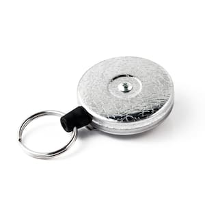 Original HD Retractable Keychain with 48 in. Retractable Cord, Chrome Front, Steel Belt Clip, 8 oz. Retraction (2-Pack)