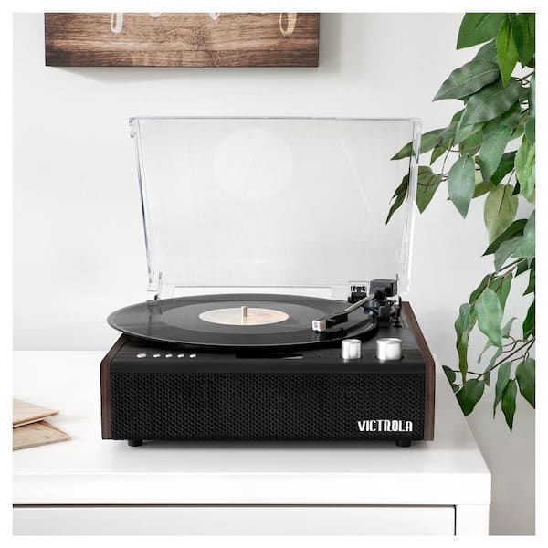 Victrola Eastwood 3-Speed Bluetooth Turntable with deals Built-in Speakers and Dust...