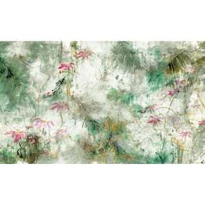 Jungle Lily Mural Peel and Stick Wallpaper (Covers 135 sq. ft.)