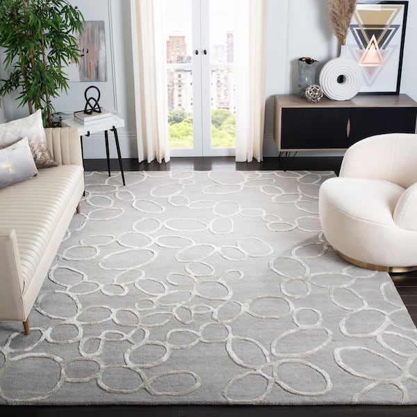 Soho 10 ft. x 14 ft. Gray Geometric Area Rug