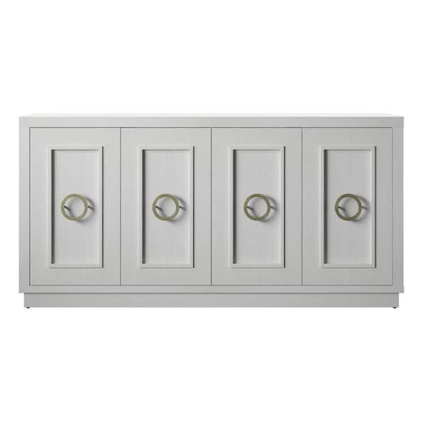 Twin Star Home 64.25 in. White Buffet Sideboard