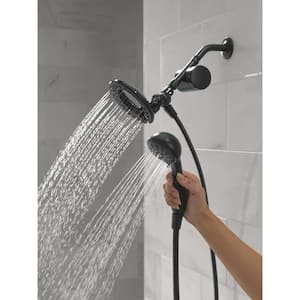 Clarifi In2ition 4-Spray Dual Wall Mount Fixed and Handheld Shower Head 1.75 GPM in Matte Black