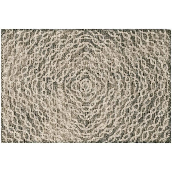 Addison Rugs Evolve Midnight 1 ft. 8 in. x 2 ft. 6 in. Geometric Accent Rug