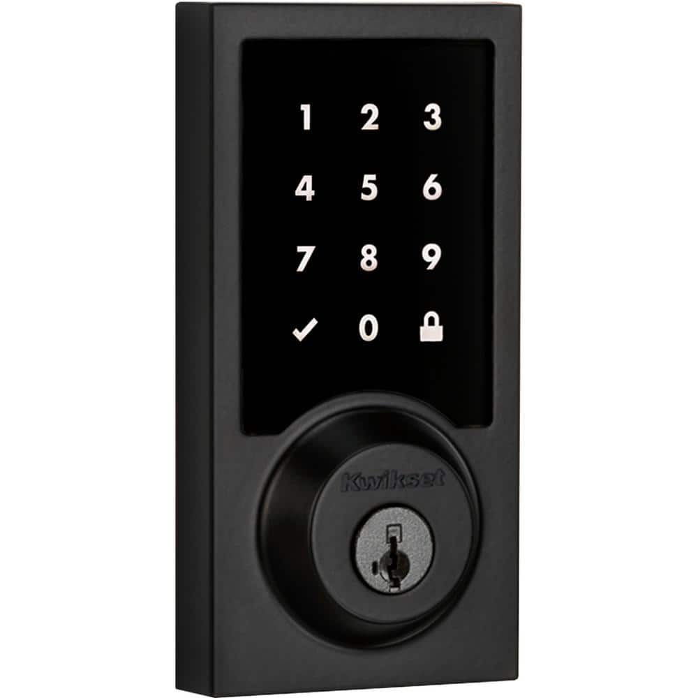 Kwikset SmartCode 914 Zigbee 3.0 Contemporary Matte Black Single Cylinder  Electronic Deadbolt Featuring SmartKey Security 914CNTZB3514CP - The Home  Depot