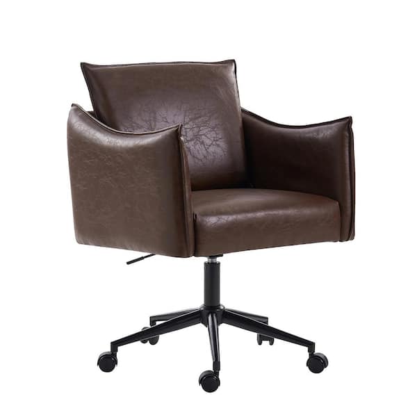 JAYDEN CREATION Gordon BROWN Mid-Century Modern Height-Adjustable Swivel Office Chair