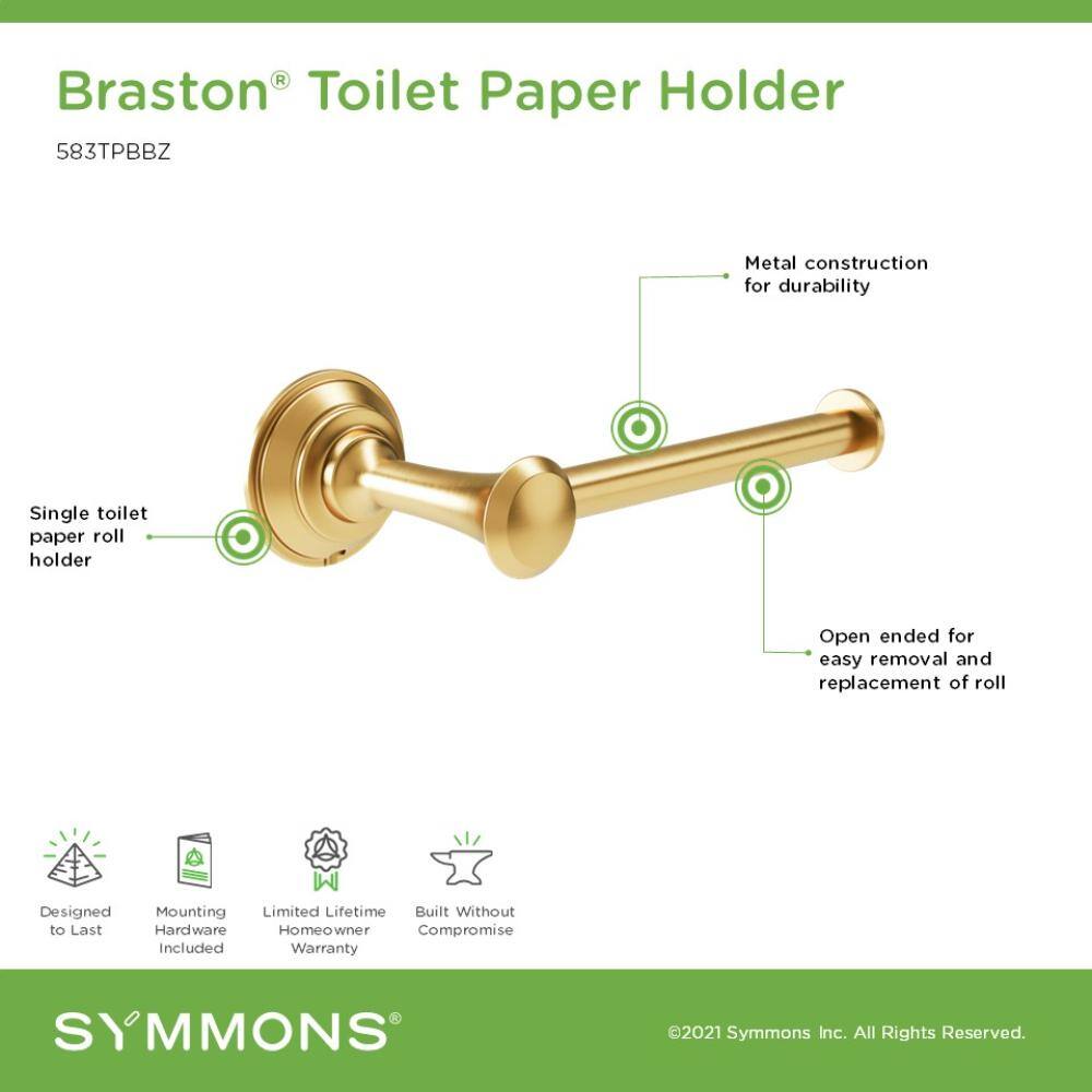 Brushed Gold Wall Mounted Stainless Steel Toilet Paper Holder