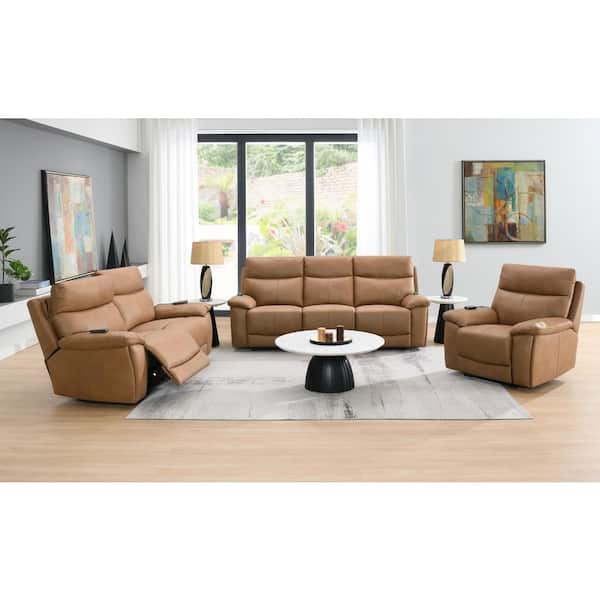 ACME furniture 2.5シーターレザーソファ Acme Furniture Stone 76 in. Solid Leather 2-Seater with USB and