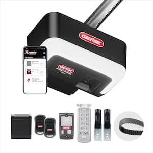 Industrial Design 1-1/4 HP Smart Belt Garage Door Opener with LED Lighting and Battery Backup