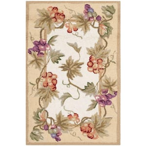 Chelsea Ivory 2 ft. x 3 ft. Solid Border Area Rug