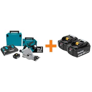 18V X2 LXT Brushless Cordless 6-1/2 in. Plunge Circular Saw with 2 Batteries 5.0 Ah 55T Blade
