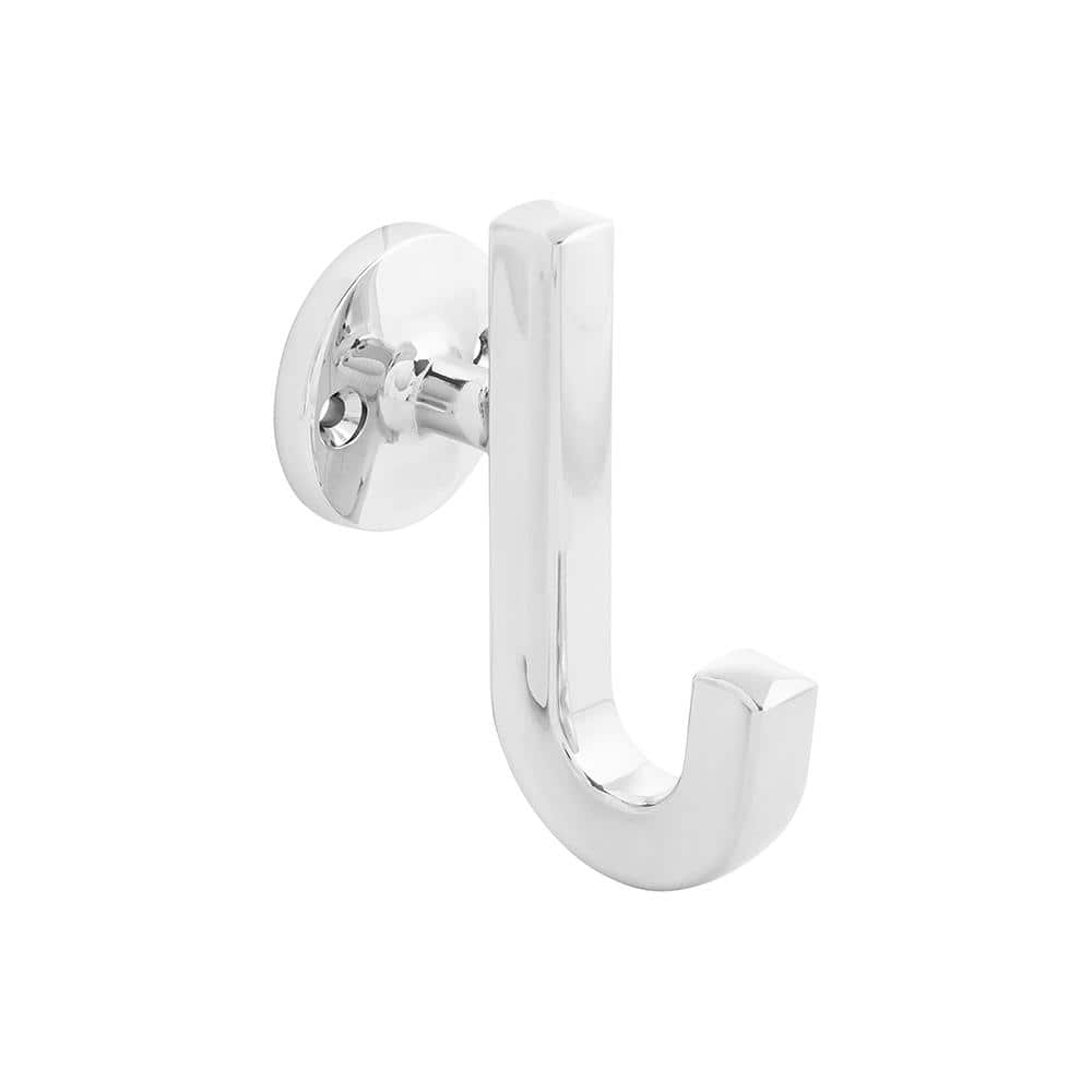 HICKORY HARDWARE Woodward 1-1/8 in. Chrome Hook (5-Pack) H077888CH-5B ...