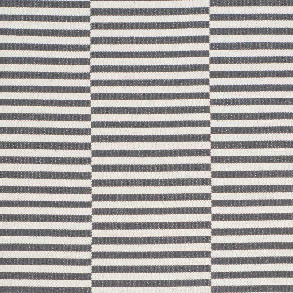 Coastal Comfort Ivory and Grey 8' x 10' Cotton Area Rug