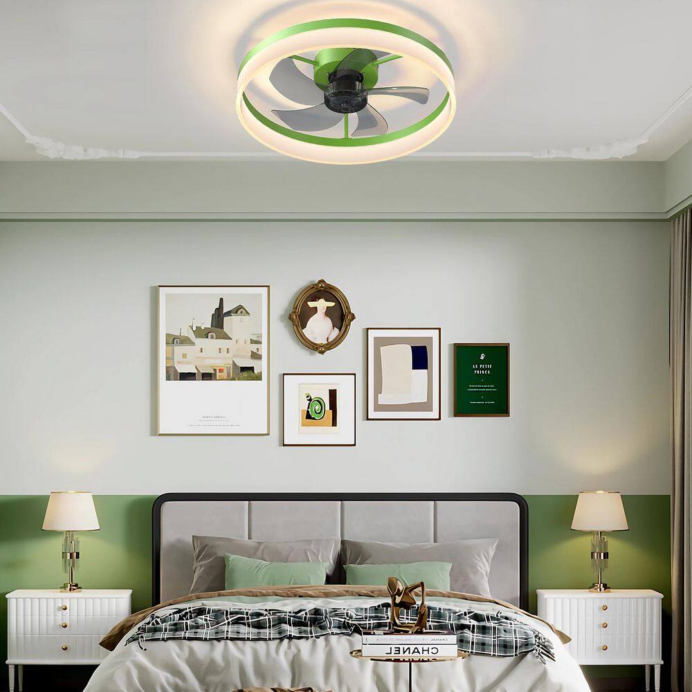 20 in. Smart Standard Flush Mount Green Ceiling Fan with Reversible DC Motor, LED Light, Remote Control and App Control price history on PriceWatchPro