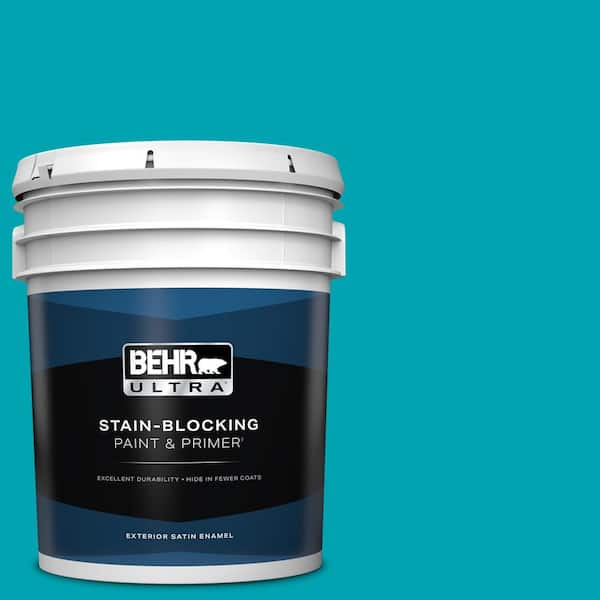 BEHR ULTRA 5 gal. #510B-6 Blue Jewel Satin Enamel Exterior Paint & Primer