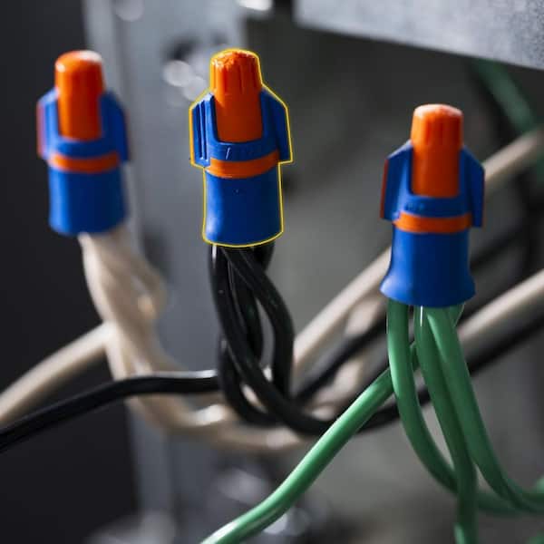 IDEAL Twister ProFLEX Mini Orange/Blue Wire Connector, Jar of 175