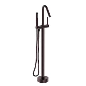 Single-Handle Freestanding Tub Faucet with Handheld Shower in Oil Rubbed Bronze