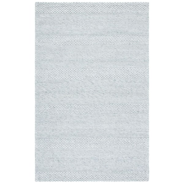 SAFAVIEH Marbella Silver/Gray 6 ft. x 9 ft. Striped Solid Color Area Rug