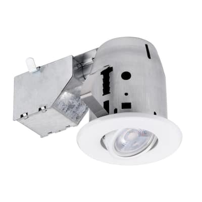 3 in. New Construction or Remodel Recessed Kit with LED Bulb
