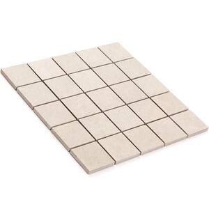 Ritsos Beige 11.81 in. x 11.81 in. Matte Porcelain Floor and Wall Mosaic Tile (0.97 Sq. Ft. /Each)