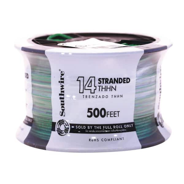 Southwire 500 ft. 14-Gauge Green Stranded CU THHN Wire