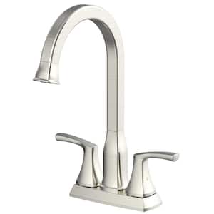 Cardania Double Handle Top Mount Bar Faucet in Brushed Nickel