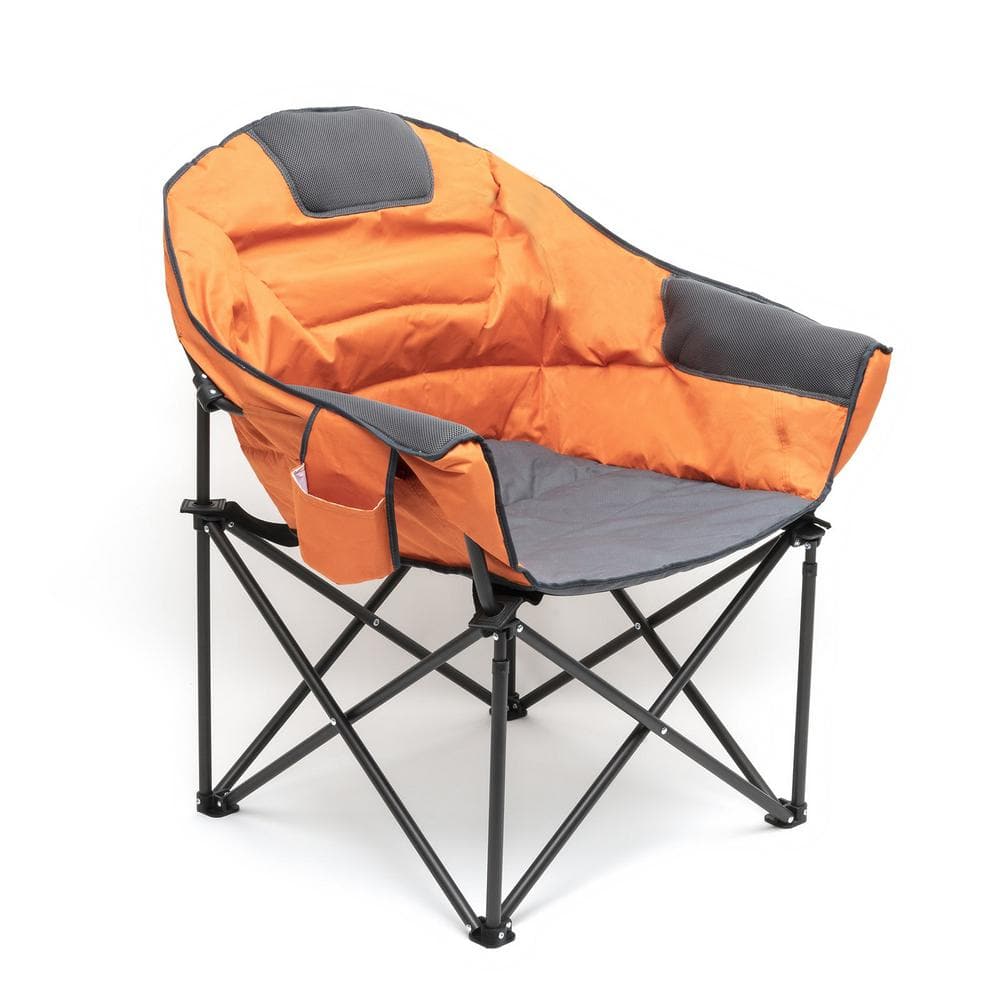 orange folding chairs