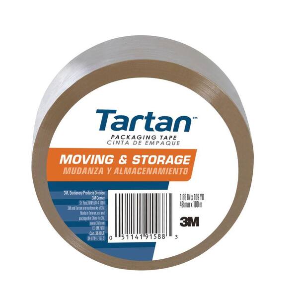 Tartan 2 in. x 109 yds. Tan Moving and Storage Packaging Tape (Case of 12)